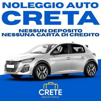 Noleggio auto a Creta senza carta di credito e senza deposito